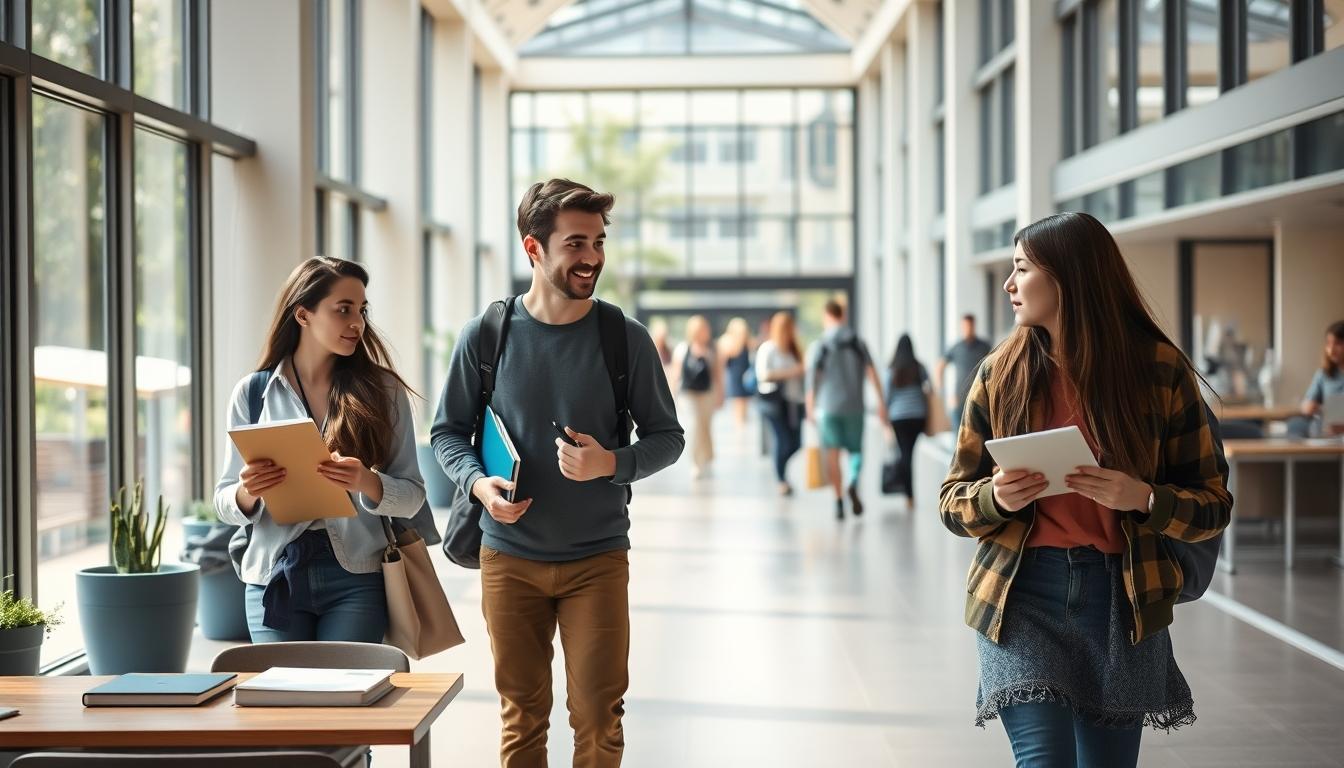 Student using a study guide to organize academic notes